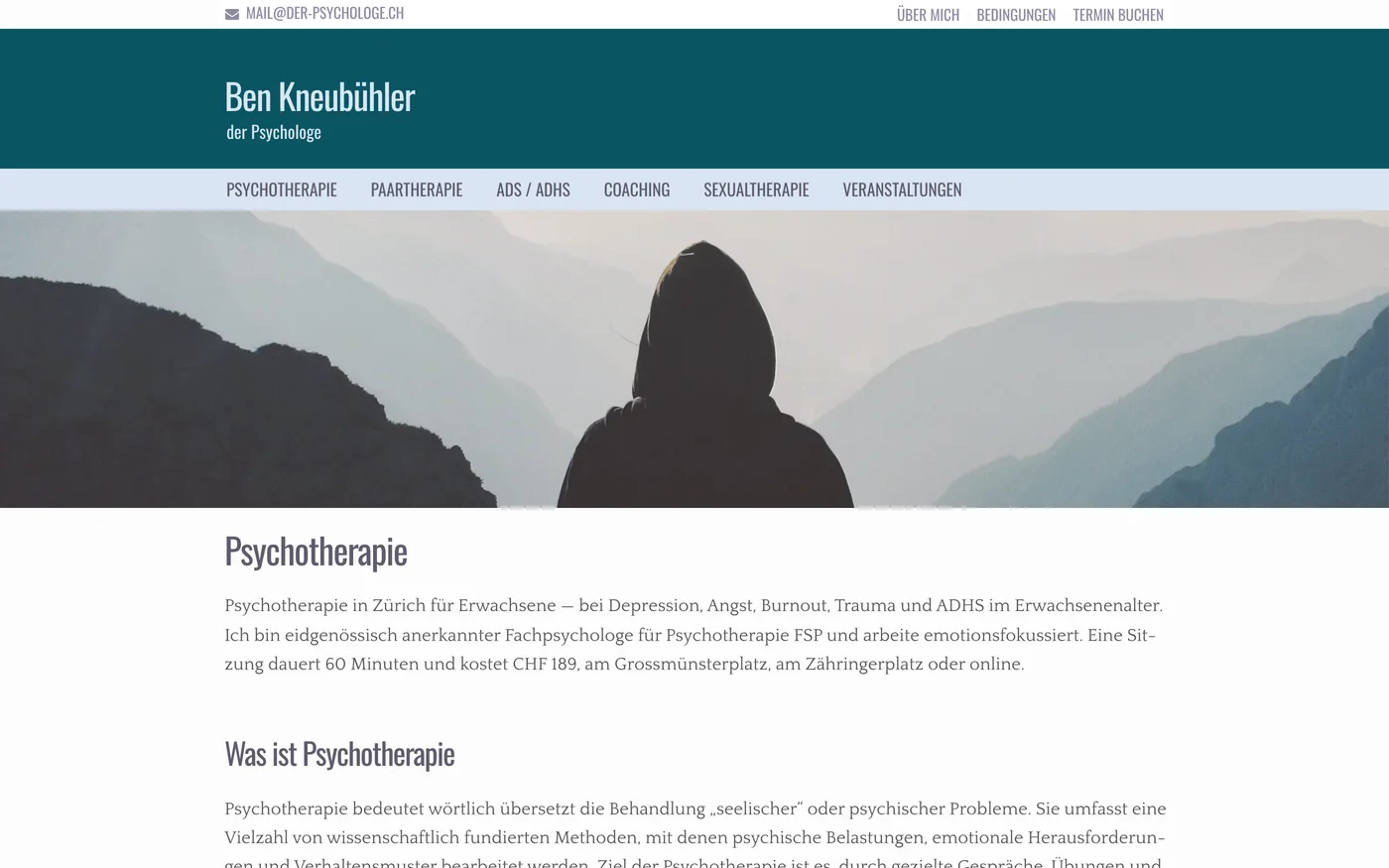 Eigene Seite je Anliegen statt einer Sammelseite