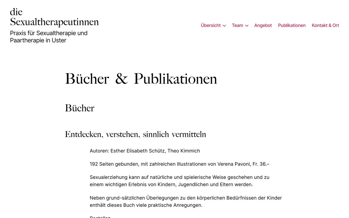 Publikationsverzeichnis der Praxis