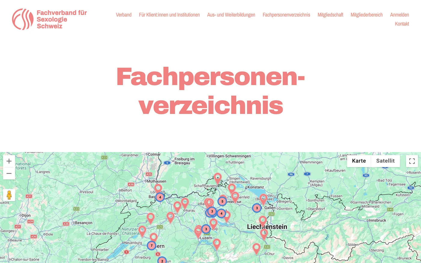 Verzeichnis der Fachpersonen