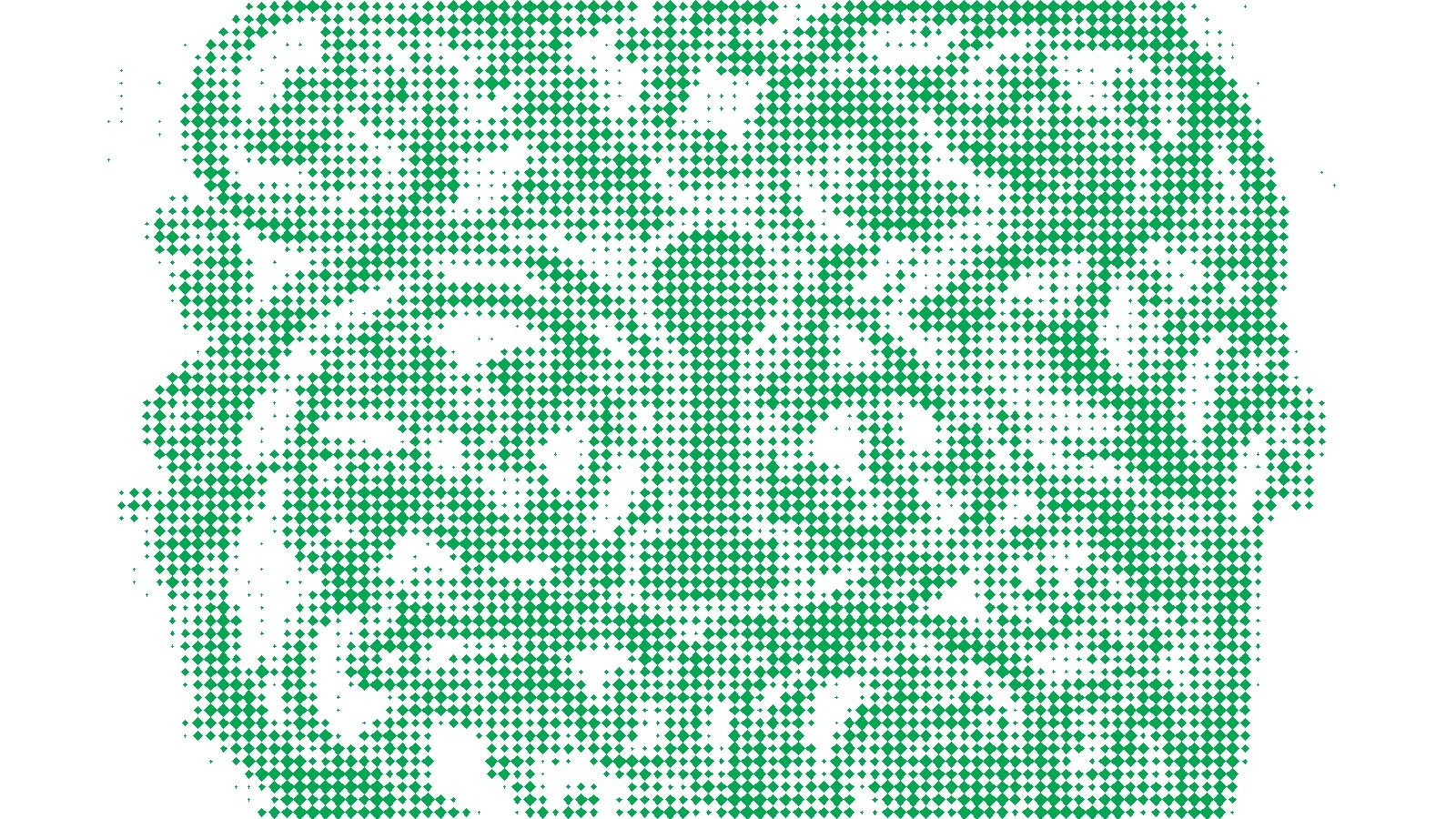 Gerastertes Beitragsbild aus raute-Zeichen in gruen